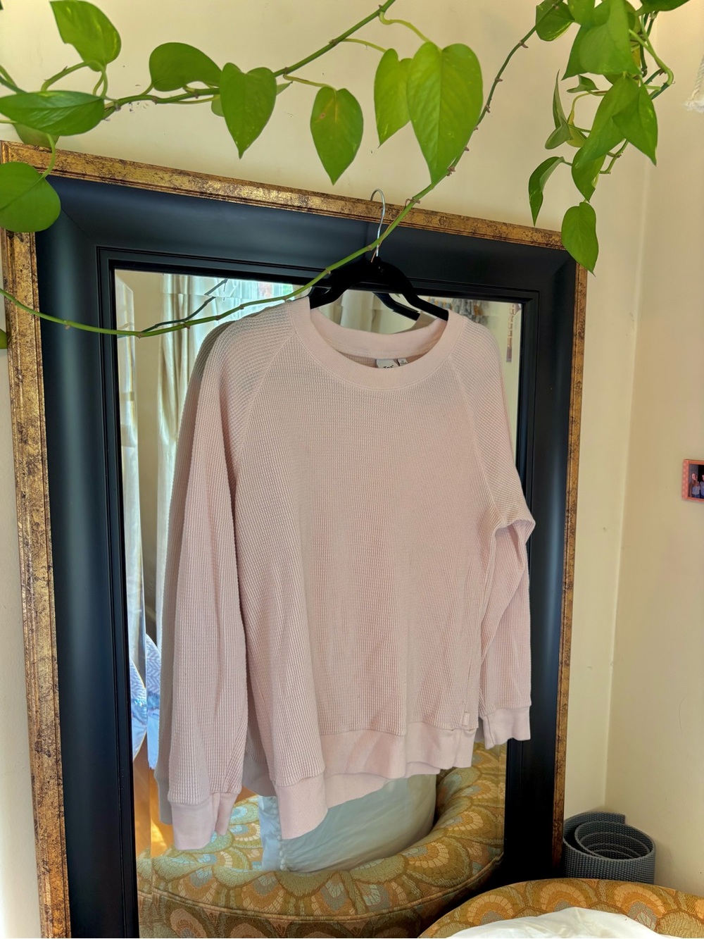 Aritzia soft Pink Women's Waffle-Knit Sweater